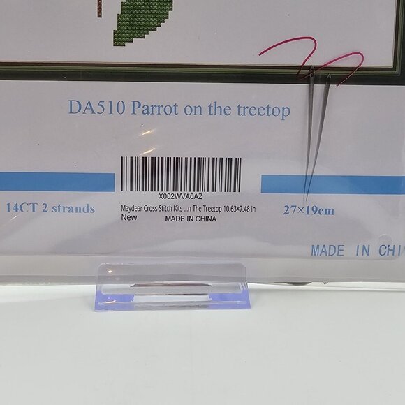 Maydear Parrot on the Treetop Cross Stitch Kit Pre-Printed Fabric - Picture 2 of 5